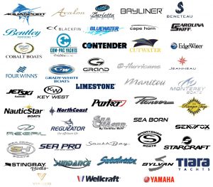 boat brands logos collage